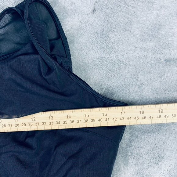 Torrid Underwire Long Mesh‎ Overlay Swim Dress With Brief 1 D/DD Deep Black - Picture 6 of 15